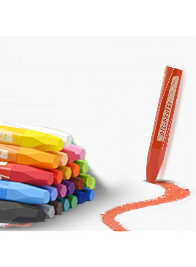 Oil Pastel 24 Assorted Colors,Oil Pastels for Kids Indoor Activities At Home,Soft oil Pastel Crayons Suitable for Artists Beginners Students Art Painting - Image 2