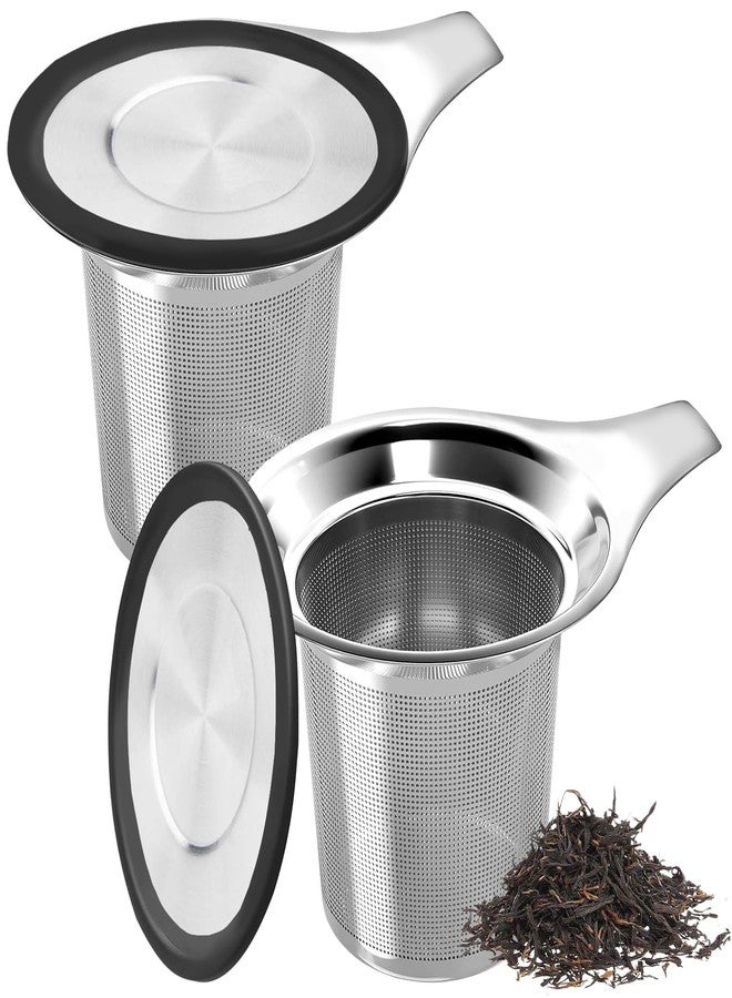 Gute 2 Pack Tea Infusers for Loose Tea, Food Grade Silicone and 304 Stainless Steel Extra Fine Mesh Tea Strainer for Tea, Coffee, Teapots, Mugs - Image 1