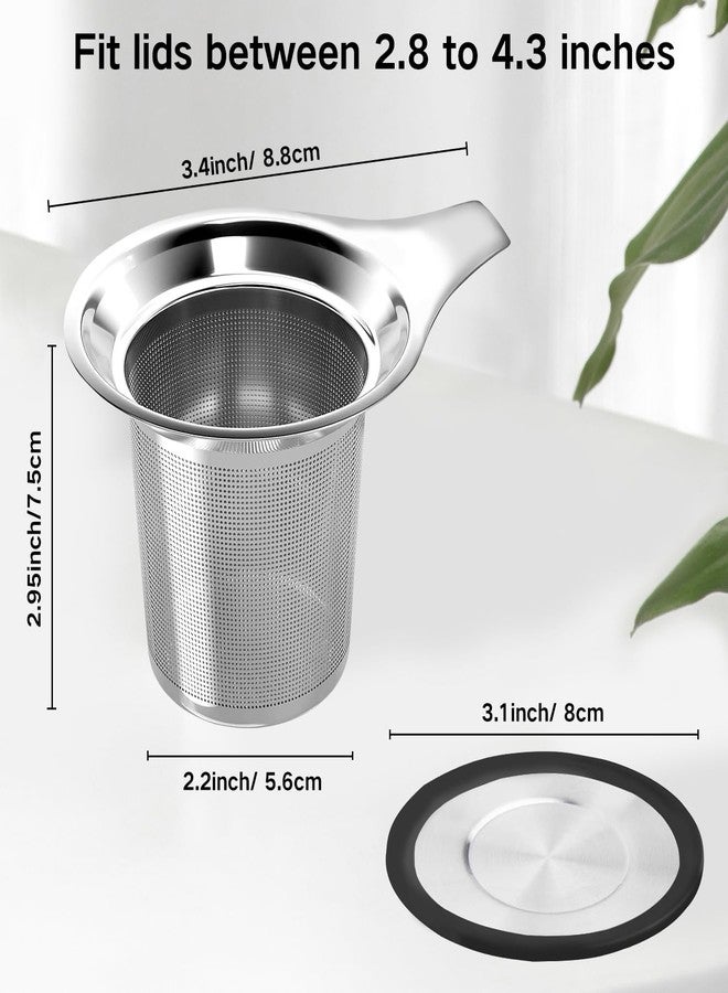 Gute 2 Pack Tea Infusers for Loose Tea, Food Grade Silicone and 304 Stainless Steel Extra Fine Mesh Tea Strainer for Tea, Coffee, Teapots, Mugs - Image 2