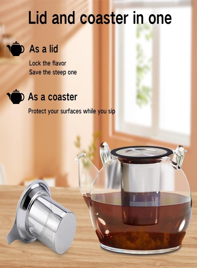 Gute 2 Pack Tea Infusers for Loose Tea, Food Grade Silicone and 304 Stainless Steel Extra Fine Mesh Tea Strainer for Tea, Coffee, Teapots, Mugs - Image 5