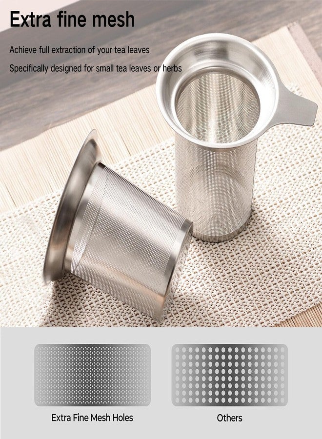 Gute 2 Pack Tea Infusers for Loose Tea, Food Grade Silicone and 304 Stainless Steel Extra Fine Mesh Tea Strainer for Tea, Coffee, Teapots, Mugs - Image 3