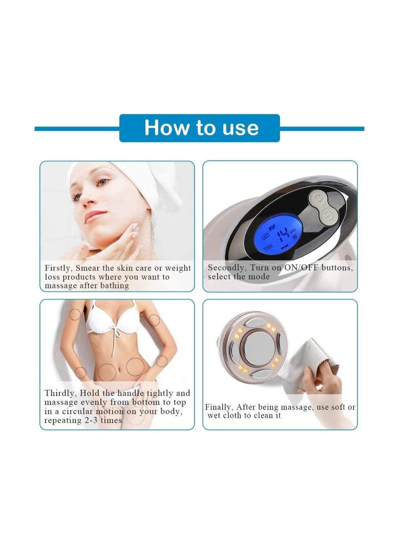 4in1 Ultrasonic Body Shaping Device with RF LED for Waist Thigh Arm and Leg Fat Removal Skin Tightening and Massage - Image 5