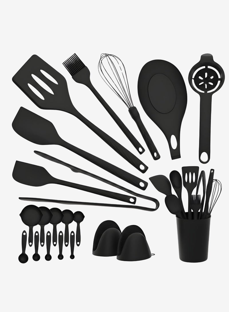 Zefzon 21-Piece Silicone Kitchen Utensils Set, Heat Resistant Cooking Tools for Non-Stick Cookware, Easy to Clean Kitchen Baking Kit - Image 5