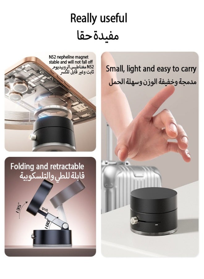 Topleo Magnetic Car Phone Holder, Suction Cup Mount, Multi-Angle Rotation, Includes Mirror Stickers, Magnetic Sheets, and Hex Wrench for Easy Installation - Image 4