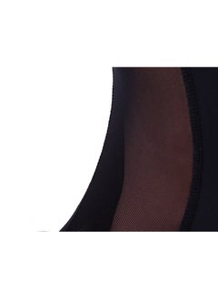 Sharpdo Women's Mid Waist Side Mesh Dry Fit Workout Capri Leggings with Inner Pocket  - Image 5