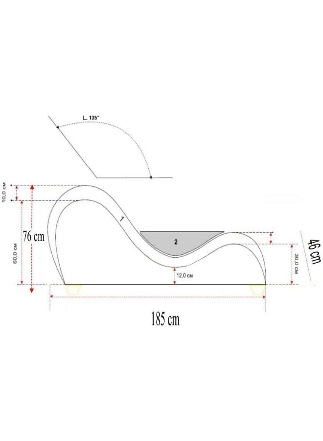 Poppins HOME S-Shape Love Sofa Modern Loveseats Yoga Chaise lounge With Center cushion (Brown) - Image 2