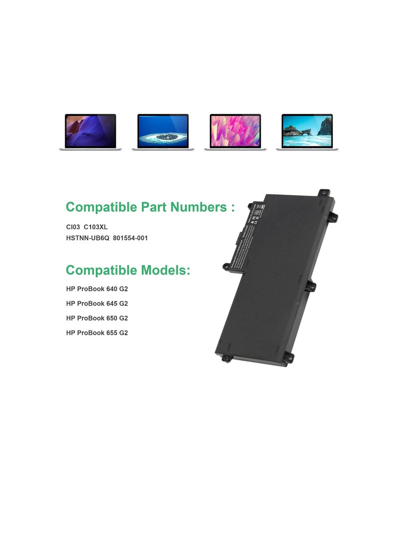 Terabyte Laptop Battery For HP CI03 CI03XL CI03048XL CIO3 CIO3XL T7B31AA HSTNN-UB6Q HSTNN-PB6K 801517-421 HSTNN-I66C-4 HSTNN-I66C-5H HSTNN-I66C-5U HSTNN-I67C-4 HSTNN-I67C-5 - Image 5