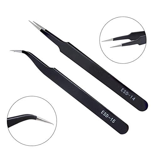 Vtronix Stainless Steel ESD Tweezer Set Powder CoatedNon Magnetic  - Image 4