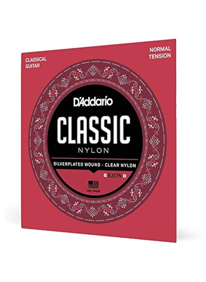 د'اداريو إي J27N أوتار جيتار كلاسيكي من النايلون للطلاب، توتر عادي - Image 1