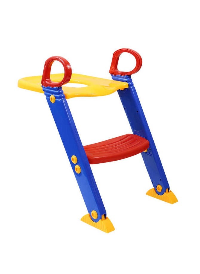 Generic Adjustable Plastic Potty Trainer Seat with Ladder Safe Step Stools for Potty Training for Kids  - Image 1