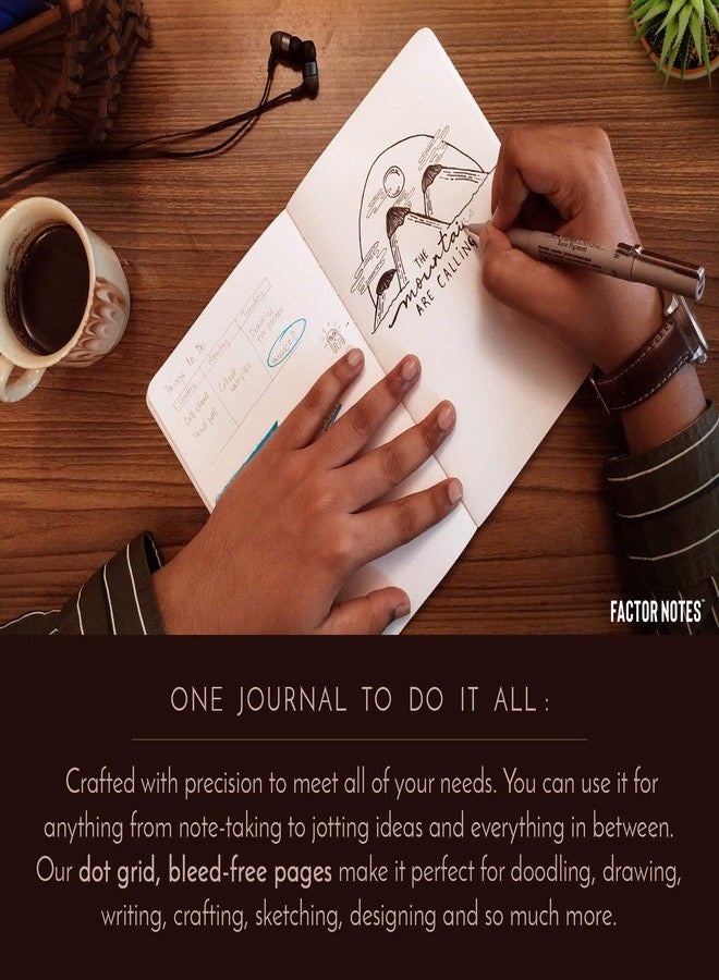 فيكطر نوطس دفتر ملاحظات فاكتور نوتس: دفتر يوميات من ورق طبيعي اللون بوزن 100 جرام للمتر المربع، مقاس A5، 144 صفحة (ورود وردية فاتحة، سادة) - Image 5