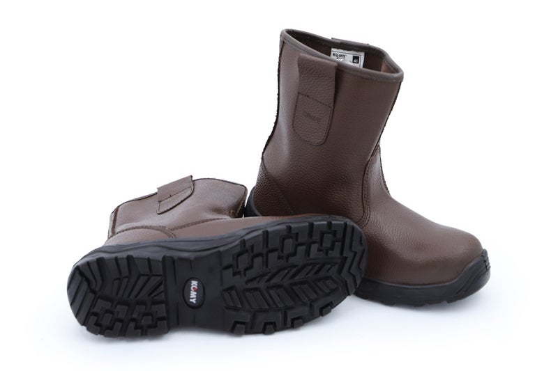 Komy Rigger Boots Metalic  S1P SRC with Steel Toe Cap, Steel Midplate, Antistatic PU Sole, Breathable & Abrasion Resistant Mesh Lining & Grain Leather  - Model No: KMS490RB - Image 4