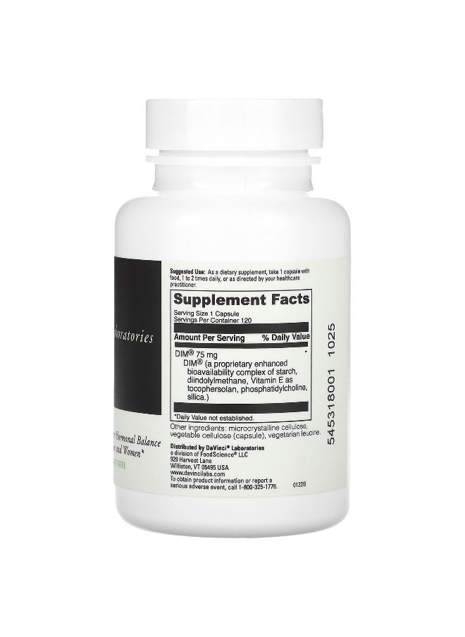 DaVinci Laboratories DaVinci Laboratories, DIMPRO, 75 mg , 120 Capsules  - Image 2