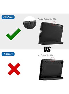 Procases Kids Case For Samsung Galaxy Tab A7 10.4 Inch 2022 2020 Sm-T503 T500 T505 T507 Shock Proof Convertible Handle Stand Cover Light Weight Kids Friendly Super Protective Case -Black  - Image 4