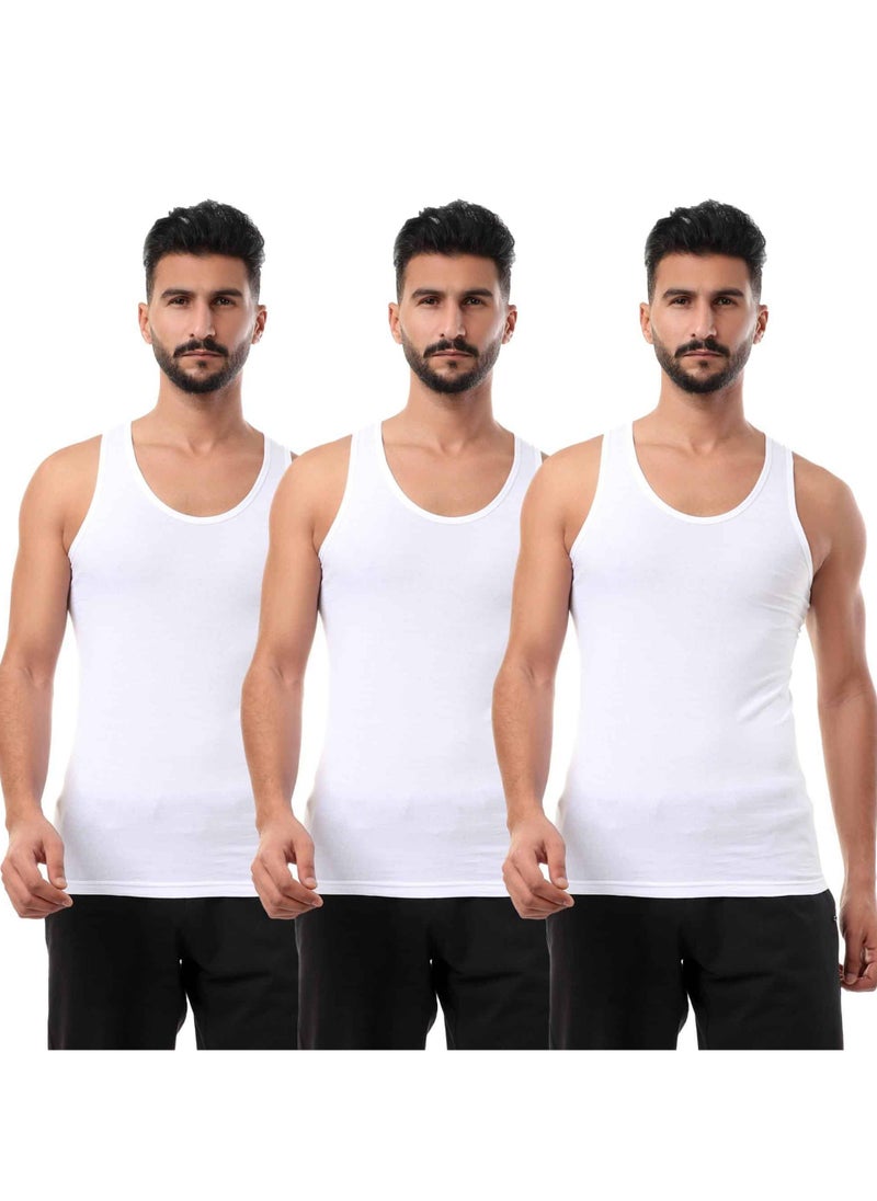 COTTONIL Men Cut Shirt Bundle of 3 White Shirts (100% Cotton)  - Image 1