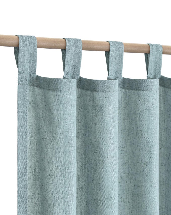 SUMMER CURTAINS FOR LIVING ROOM SET 2 PANELS SET LINEN SHEER SUNROOM CURTAINS FOR TEEN GIRLS BEDROOMLIGHT TEAL SEFOAM MINT GREEN96 INCHES LONG