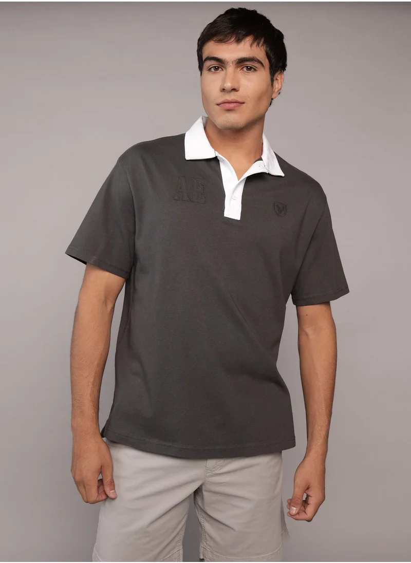 American Eagle AE Contrast Collar Polo Shirt
