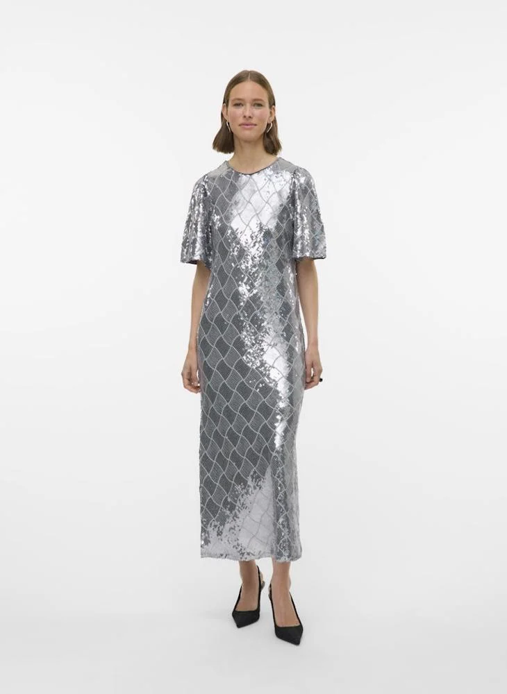 VERO MODA Vmmilka Cap Sleeve Maxi Dress