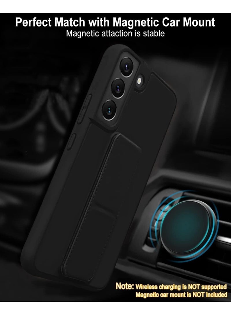 Samsung Galaxy M16 Back Stand Case Magnetic Car Holder Soft Silicone Horizontal & Vertical Kickstand Cover Wrist Strap Full protection Case for Samsung Galaxy M16 - Image 3