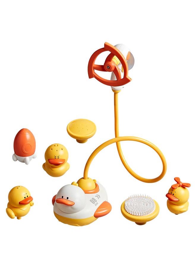 NIBEMINENT - Spraying Duck Bath Toy Cute Shape Plastic Waterproof Electric Spray Water for Shower B Set - Image 1