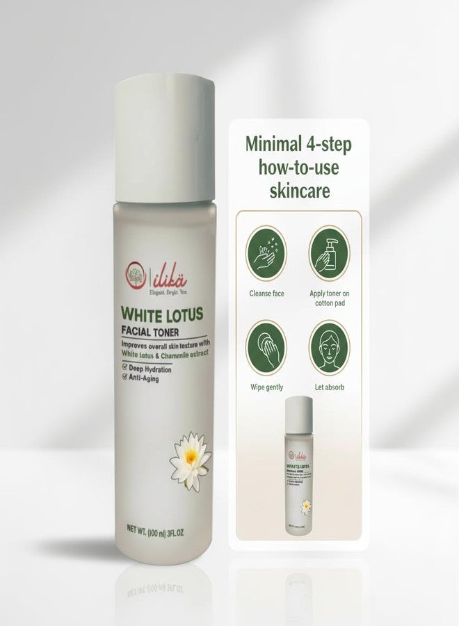 ILIKA White Lotus Face Toner with Witch Hazel & Green Tea | Hydrating & Refreshing Skin Toner | Alcohol-Free Daily Skincare | 100 ml - Image 4