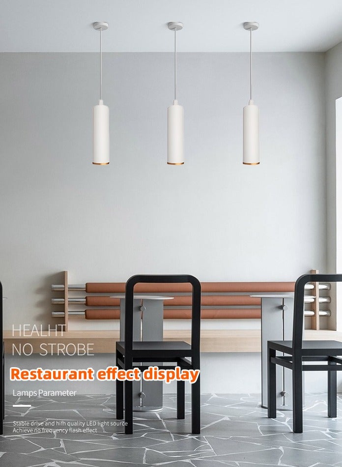 Vmax Modern Pendant Light Ceiling Lamp, 3000K Warm White, Hanging LED Tube Light, Chandelier Spot Light, for Kitchen, Bedroom, Living Room –  (White, 40W 7 * 22.8mm, Warm White) - Image 2