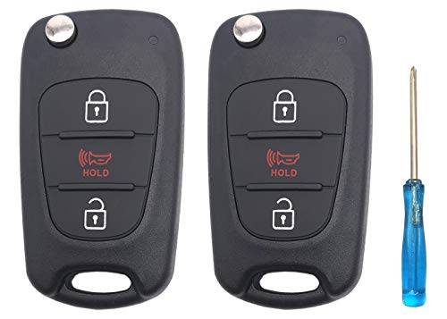 Grakest Flip Folding Keyless Entry Replacement Key Fob Cover fit for 2010-2013 Kia Soul 2012-2014 Kia Rio Sportage Key Fob Case Shell - Image 3