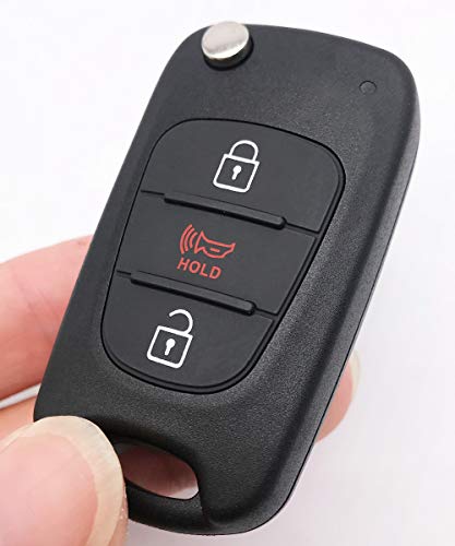 Grakest Flip Folding Keyless Entry Replacement Key Fob Cover fit for 2010-2013 Kia Soul 2012-2014 Kia Rio Sportage Key Fob Case Shell - Image 4
