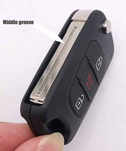 Grakest Flip Folding Keyless Entry Replacement Key Fob Cover fit for 2010-2013 Kia Soul 2012-2014 Kia Rio Sportage Key Fob Case Shell - Image 5