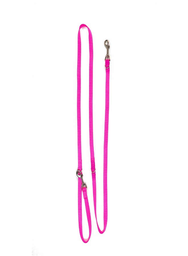 Blue-9 Multi-Function Hands Free Dog Leash, Double Attachment 6 Foot Adjustable Lead for Obedience, Running, and Agility Training, Made in The USA, Hot Pink, Medium/Large - Image 1