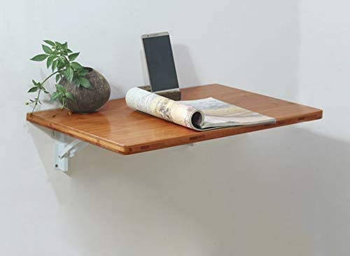 Generic Indian Decor 95160 WallMounted Folding Work from Home DeskComputer DeskWork StationDining DeskFolding Floating Laptop Desk Space Saving Table for Study Brown 60x35CM Made in India  - Image 1