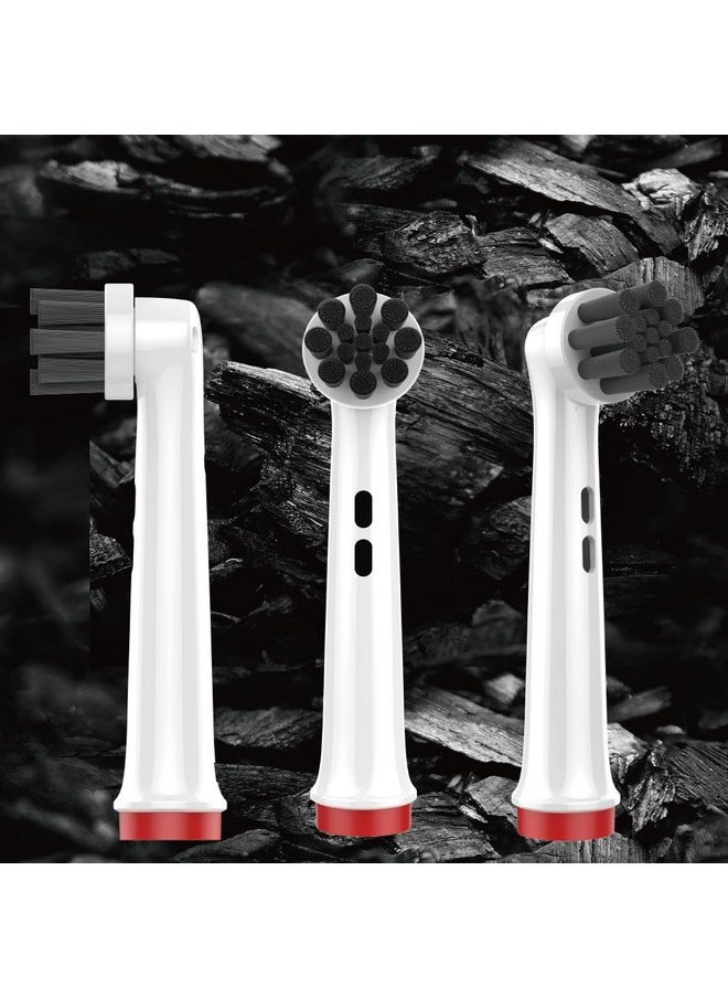 VWONST - Replacement Toothbrush Heads Compatible With Oral-B Braun Electric Toothbrushes, Black, Bamboo-Charcoal Infused Bristles Refills For 3756 3757 3765 3744 3709 3762 4704 4739 4729 (8) - Image 1