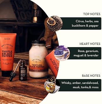 Scottish Fine Soaps Mens Grooming Thistle Black Pepper AllInOne Wash Refill 12L EcoFriendly Body Wash Refill with Magnesium and Oat Extract - Image 3