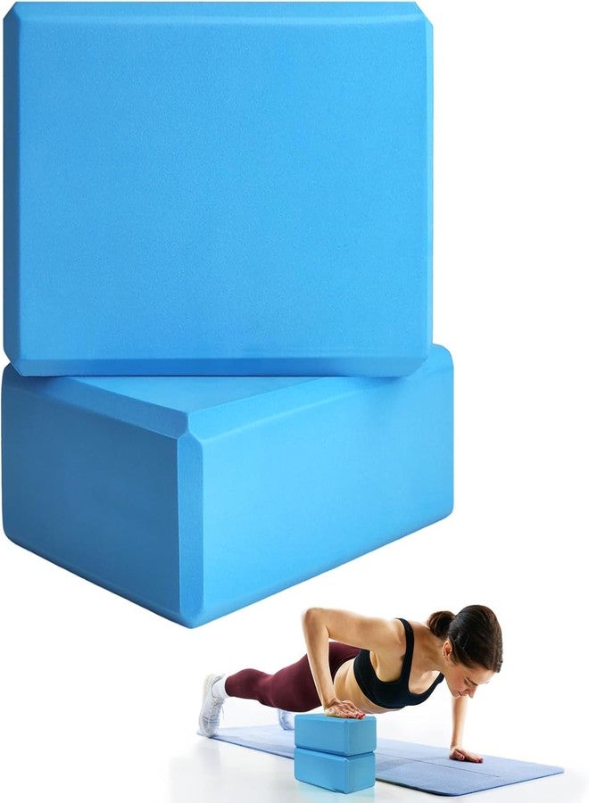 TOCINGO Yoga Blocks 2 Pack, Premuim EVA Foam Block, Durable Exersice Block for Yoga, Pilates, General Fitness, Stretching, Toning Workouts and Meditation, Non-slip & Portable (Multicolor)) - Image 1
