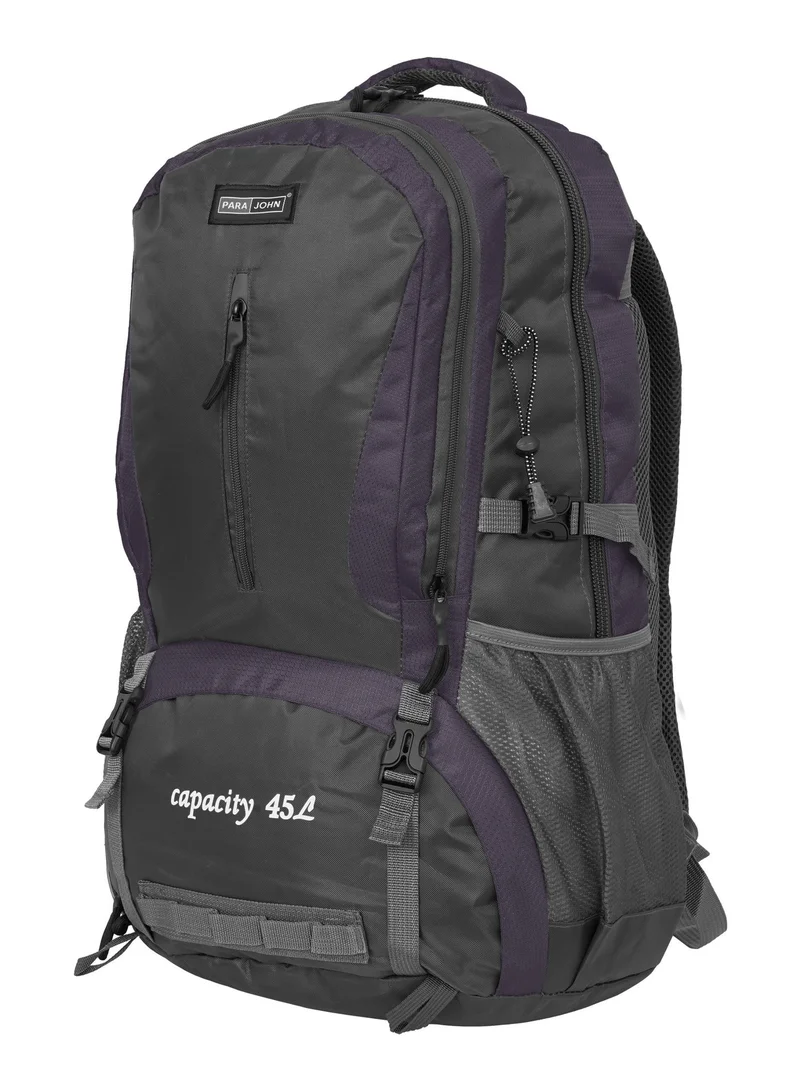 بارا جون حقيبة ظهر للمشي والرحلات Para John سعة 45 لتر – حقيبة جبلية للسفر مع دعم أسفل الظهر من البوليستر المتين، مقاس 24 بوصة