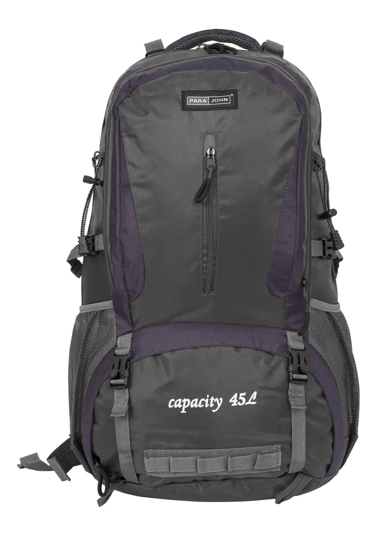 بارا جون حقيبة ظهر للمشي والرحلات Para John سعة 45 لتر – حقيبة جبلية للسفر مع دعم أسفل الظهر من البوليستر المتين، مقاس 24 بوصة