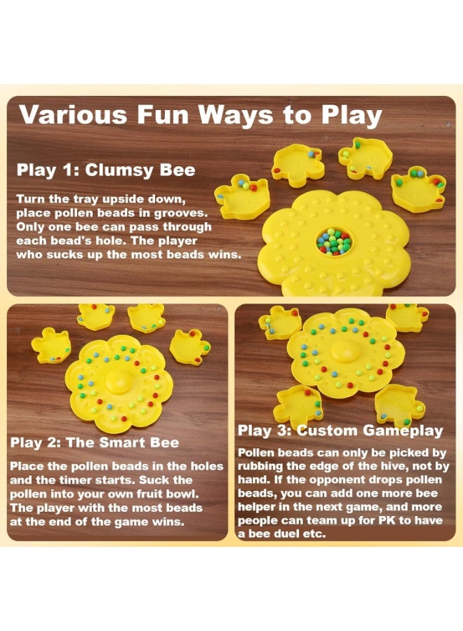 سيوسي Bee Shape Magnetic Challenge Toy, Family Board Game with String Pole for Kids & Adults, Interactive Party Toys for Indoor Family Nights, Camping Trips, Travel Entertainment (Yellow) - Image 4