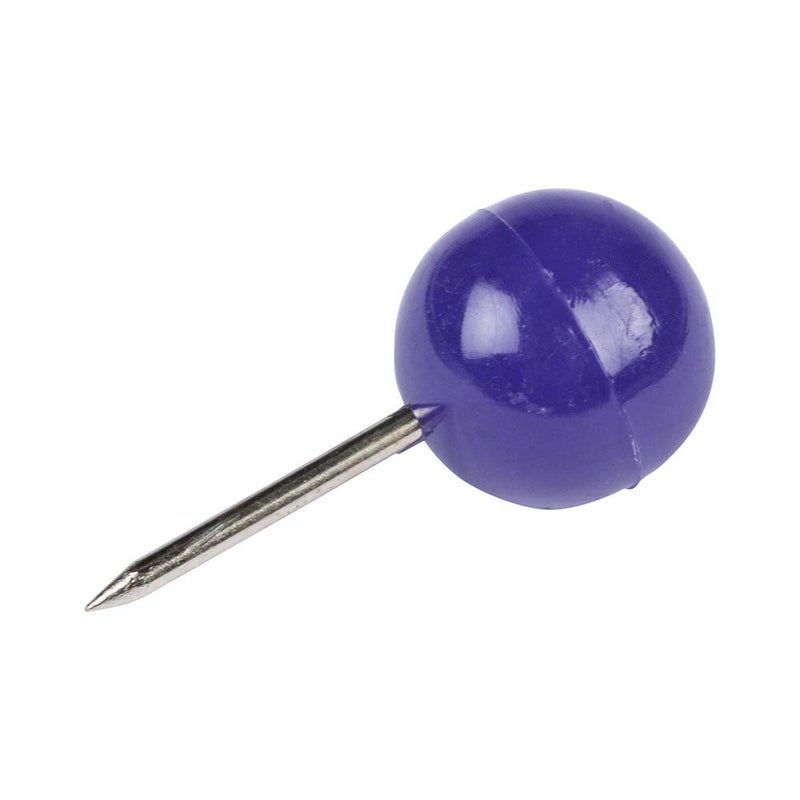JAM PAPER Colorful Push Pins - Round Head Map Thumb Tacks - Purple Pushpins - 100/Pack - Image 3