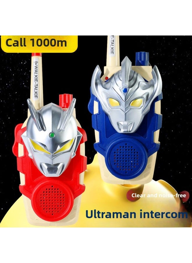 Gedelo Altman Men's Cool Walkie-talkie Outdoor Toys Parent-child Family Exchange Birthday Gift-Color:[a Pair Of Red And Blue] Ultraman Silver Jade Walkie-talkies-Specifications:Bring Your Own Batteries In Bags