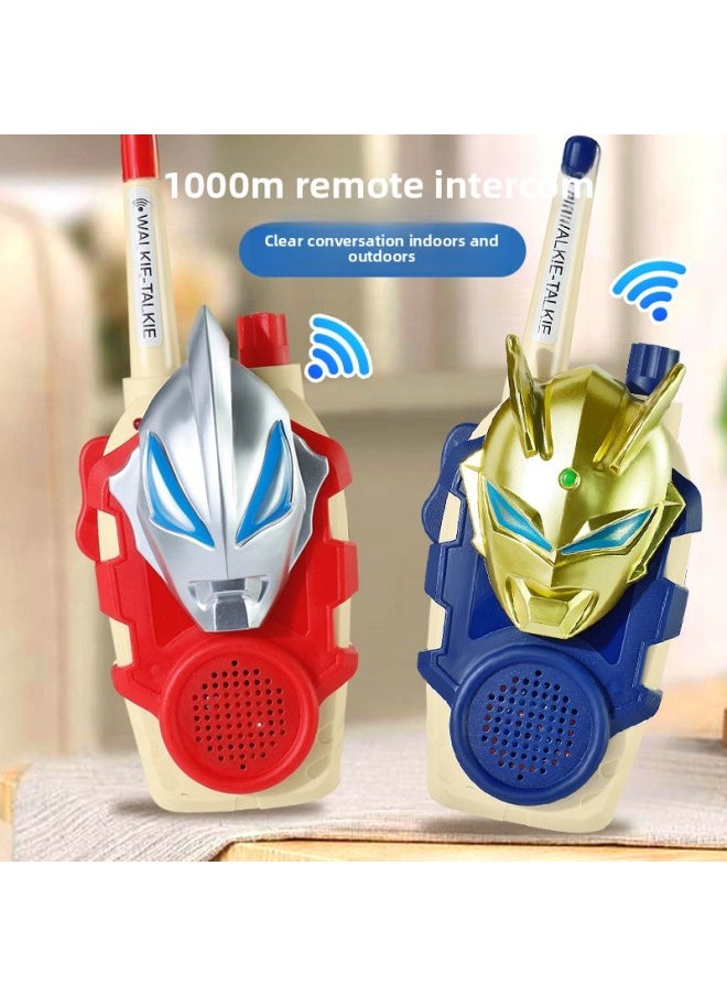 Gedelo Altman Men's Cool Walkie-talkie Outdoor Toys Parent-child Family Exchange Birthday Gift-Color:[a Pair Of Red And Blue] Ultraman Silver Jade Walkie-talkies-Specifications:Bring Your Own Batteries In Bags
