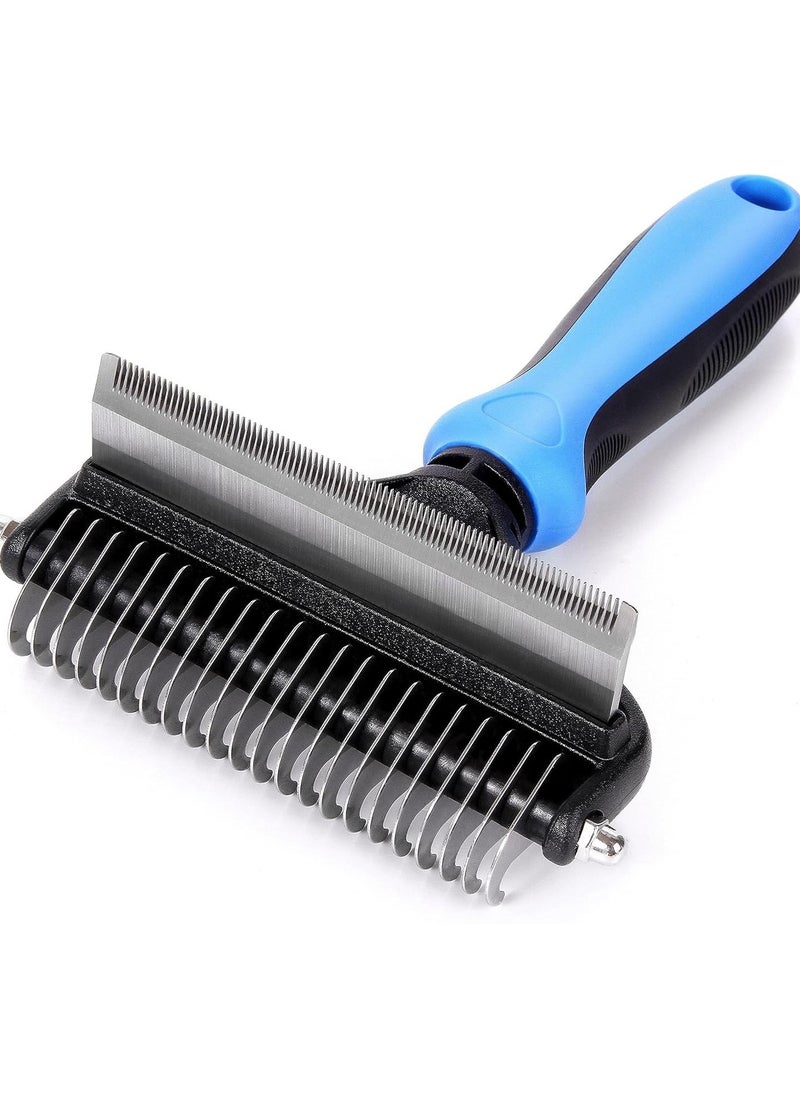 Generic - Undercoat Rake, Grooming Brush Professional for Long Haired Dogs & Cats, Doubles Sided Deshedding Tool, Tangles Remover, Safe and Gentle, Reduces Shedding - Image 1
