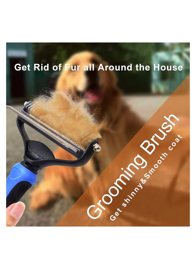 Generic - Undercoat Rake, Grooming Brush Professional for Long Haired Dogs & Cats, Doubles Sided Deshedding Tool, Tangles Remover, Safe and Gentle, Reduces Shedding - Image 1