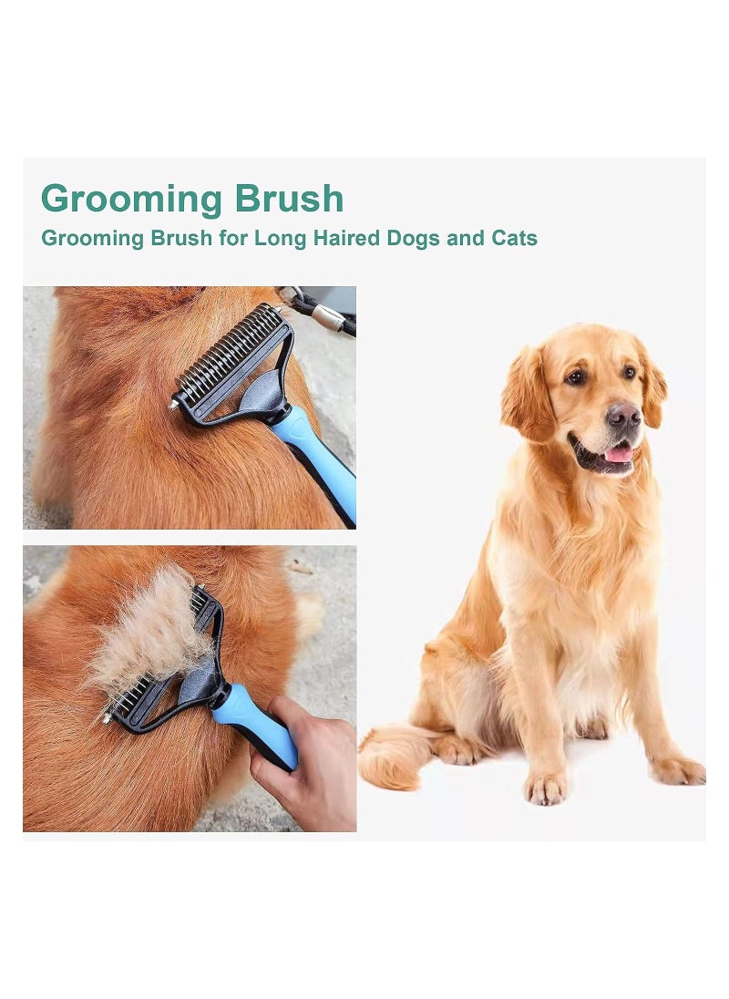 Generic - Undercoat Rake, Grooming Brush Professional for Long Haired Dogs & Cats, Doubles Sided Deshedding Tool, Tangles Remover, Safe and Gentle, Reduces Shedding - Image 1