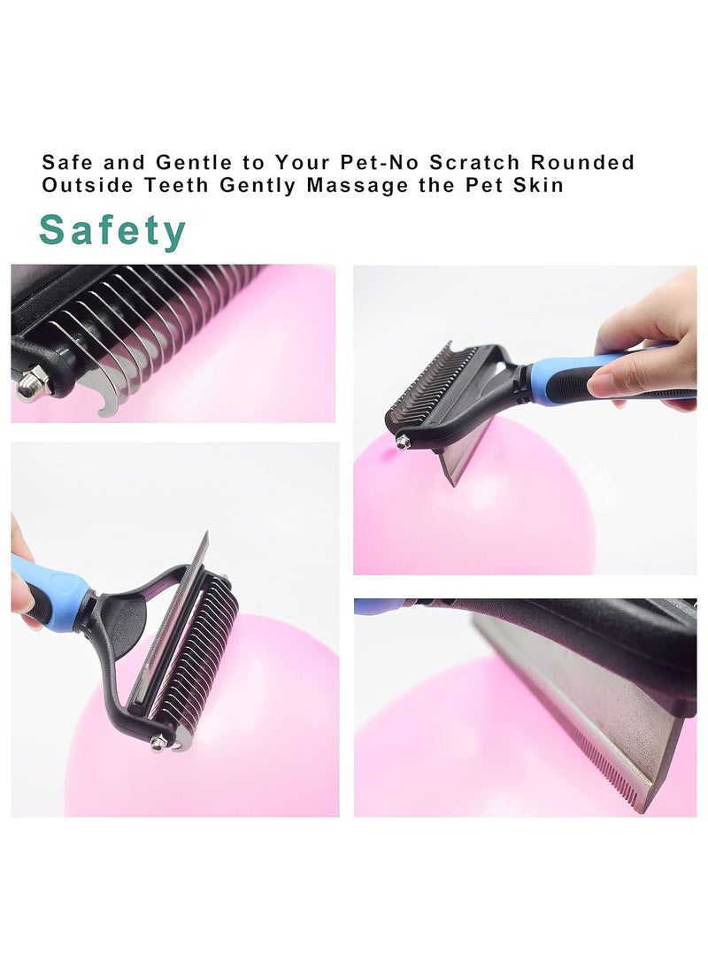 Generic - Undercoat Rake, Grooming Brush Professional for Long Haired Dogs & Cats, Doubles Sided Deshedding Tool, Tangles Remover, Safe and Gentle, Reduces Shedding - Image 1