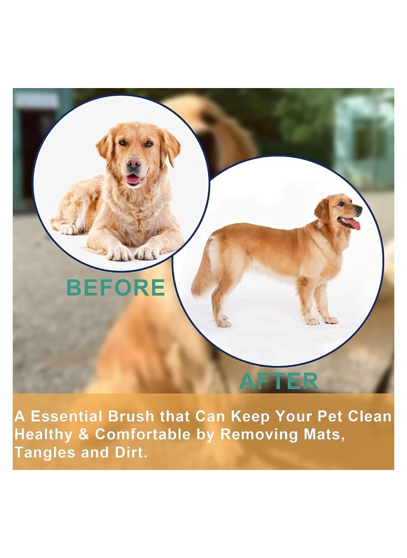 Generic - Undercoat Rake, Grooming Brush Professional for Long Haired Dogs & Cats, Doubles Sided Deshedding Tool, Tangles Remover, Safe and Gentle, Reduces Shedding - Image 1
