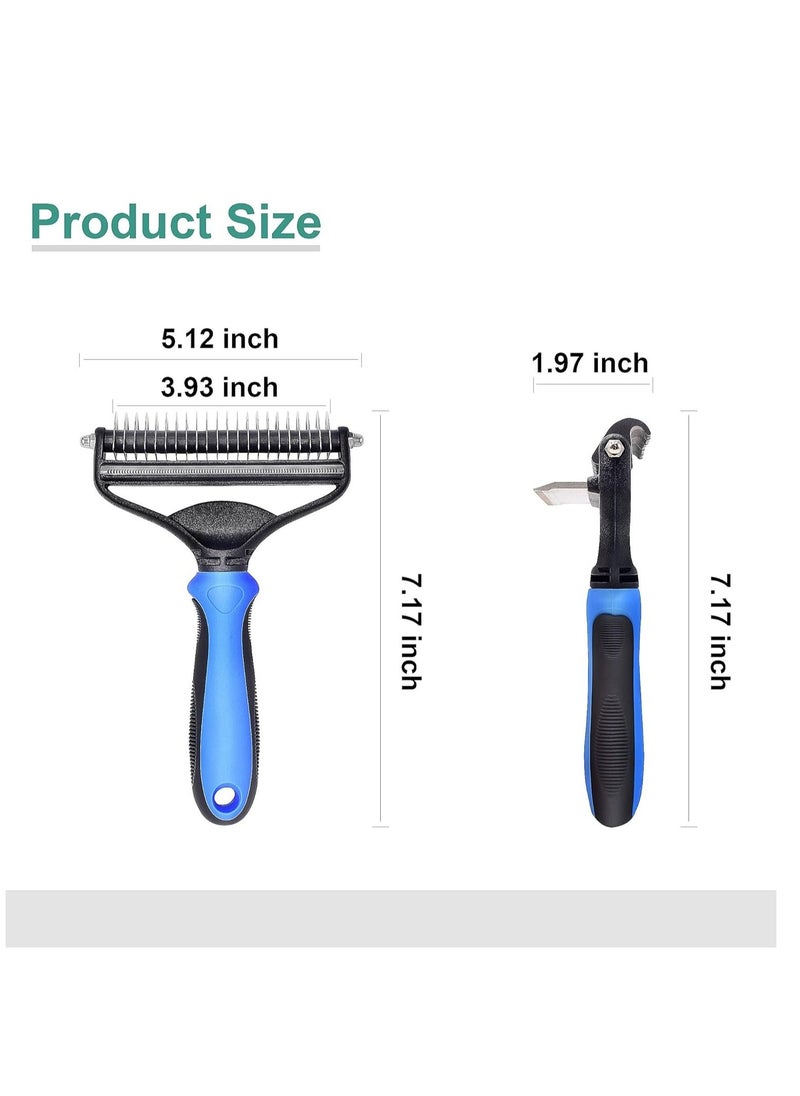 Generic - Undercoat Rake, Grooming Brush Professional for Long Haired Dogs & Cats, Doubles Sided Deshedding Tool, Tangles Remover, Safe and Gentle, Reduces Shedding - Image 1