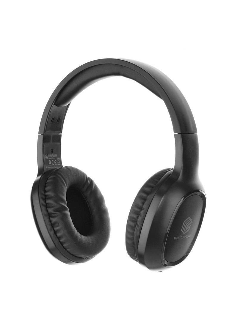 Cellularline Basic Music Sound Wireless Bluetooth Headset With Mic Black - Image 1