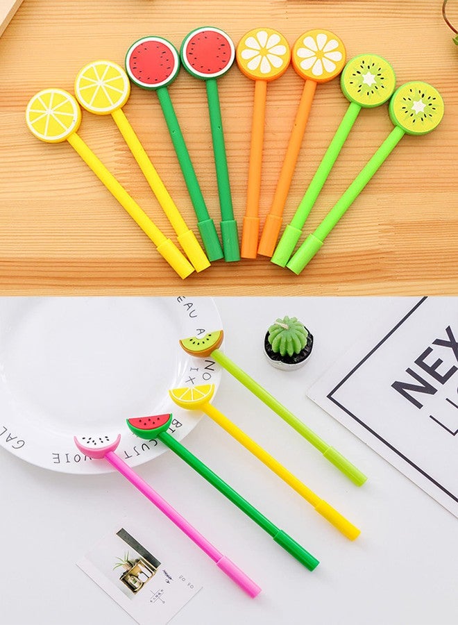 YYaaloa 32pcs Cute Novelty Watermelon Gel Ink Pens Cartoon Writing Pens 0.5 mm Black Ink Assorted Styles Fun Kawaii Pens Bulk for Office Supplies (32pcs watermelon style 8, Black) - Image 2