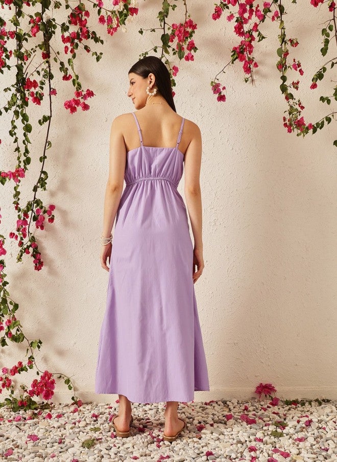 STREET 9 فستان لافندر نسائي بقصة واسعة - Image 4