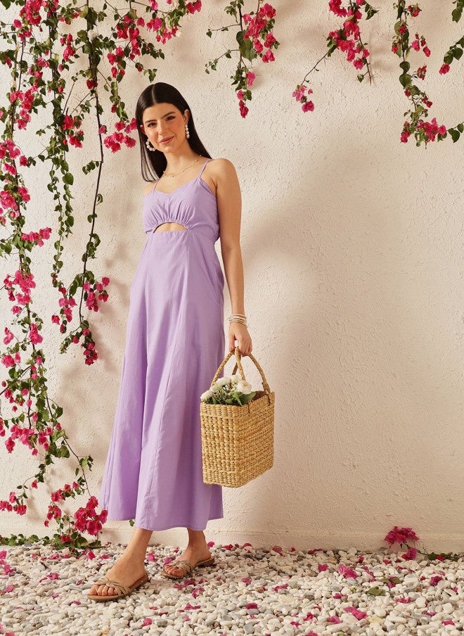 STREET 9 فستان لافندر نسائي بقصة واسعة - Image 5